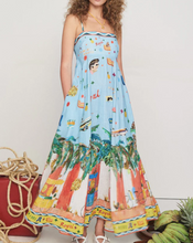 Load image into Gallery viewer, ALEMAIS ALL ABOARD PRINT MIDI DRESS SIZE 10
