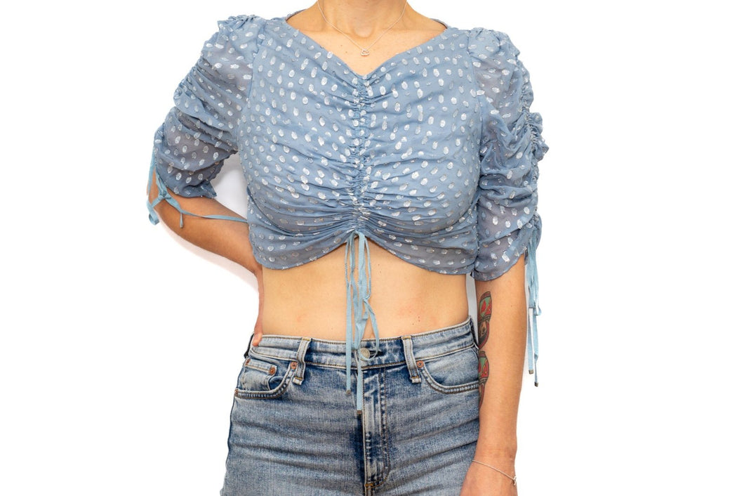 ALICE MCCALL LIKE A WOMAN TOP LIGHT BLUE SIZE 12