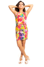 Load image into Gallery viewer, LA MAISON TALULAH MULTICOLOURED MINI DRESS SIZE 8 - POSE dress hire
