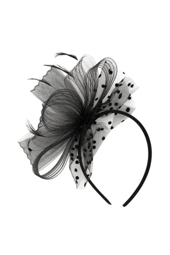 MORGAN & TAYLOR TANYA BLACK FASCINATOR - POSE dress hire