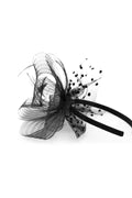 Load image into Gallery viewer, MORGAN &amp; TAYLOR TANYA BLACK FASCINATOR - POSE dress hire
