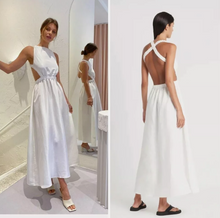 Load image into Gallery viewer, SIR THE LABEL ALENA LINEN MAXI DRESS WHITE SIZE 10
