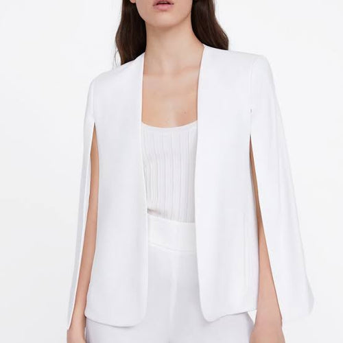 WHITE ZARA CAPE - POSE dress hire